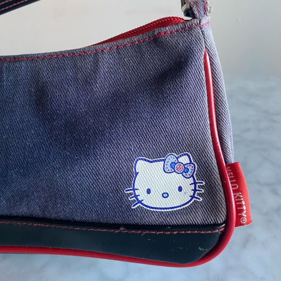 Vintage Rare Sanrio Hello Kitty Denim Purse - Picture 2 of 10